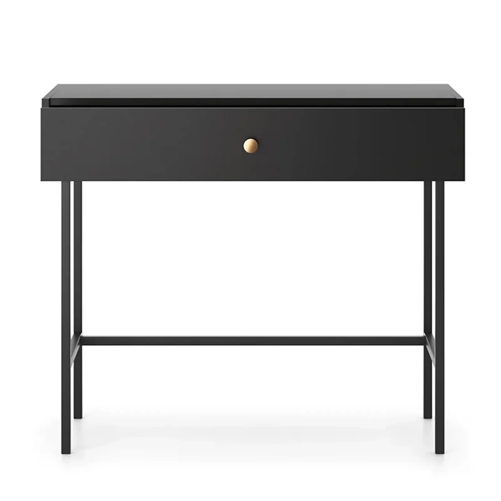 Garnero Arredamenti Consolle Fissa|Consolle Fissa-Consolle ingresso 93x79cm 1 cassetto nero Eterna Nero Opaco