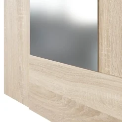 Garnero Arredamenti Consolle Fissa|Consolle Fissa-Consolle ingresso 32x79cm con specchio rovere ossido Nelson