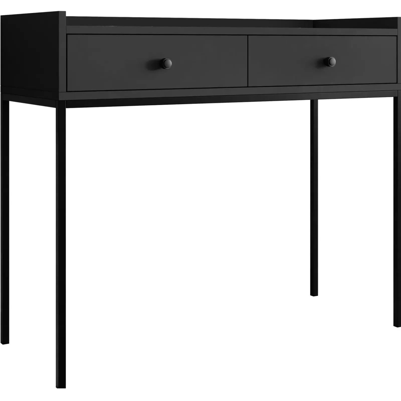 Garnero Arredamenti Consolle Fissa|Consolle Fissa-Consolle ingresso 100x86cm design moderno 2 cassetti nero Pollon Nero Opaco