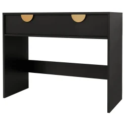 Garnero Arredamenti Consolle Fissa|Consolle Fissa-Consolle ingresso 100x78h cm con cassetto nero Oriana