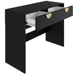 Garnero Arredamenti Consolle Fissa|Consolle Fissa-Consolle ingresso 100x78h cm con cassetto nero Oriana