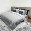 Garnero Arredamenti Copripiumini|Copripiumini-Copripiumino + 2 federe letto matrimoniale a quadretti 250x200cm grigio Bolivia