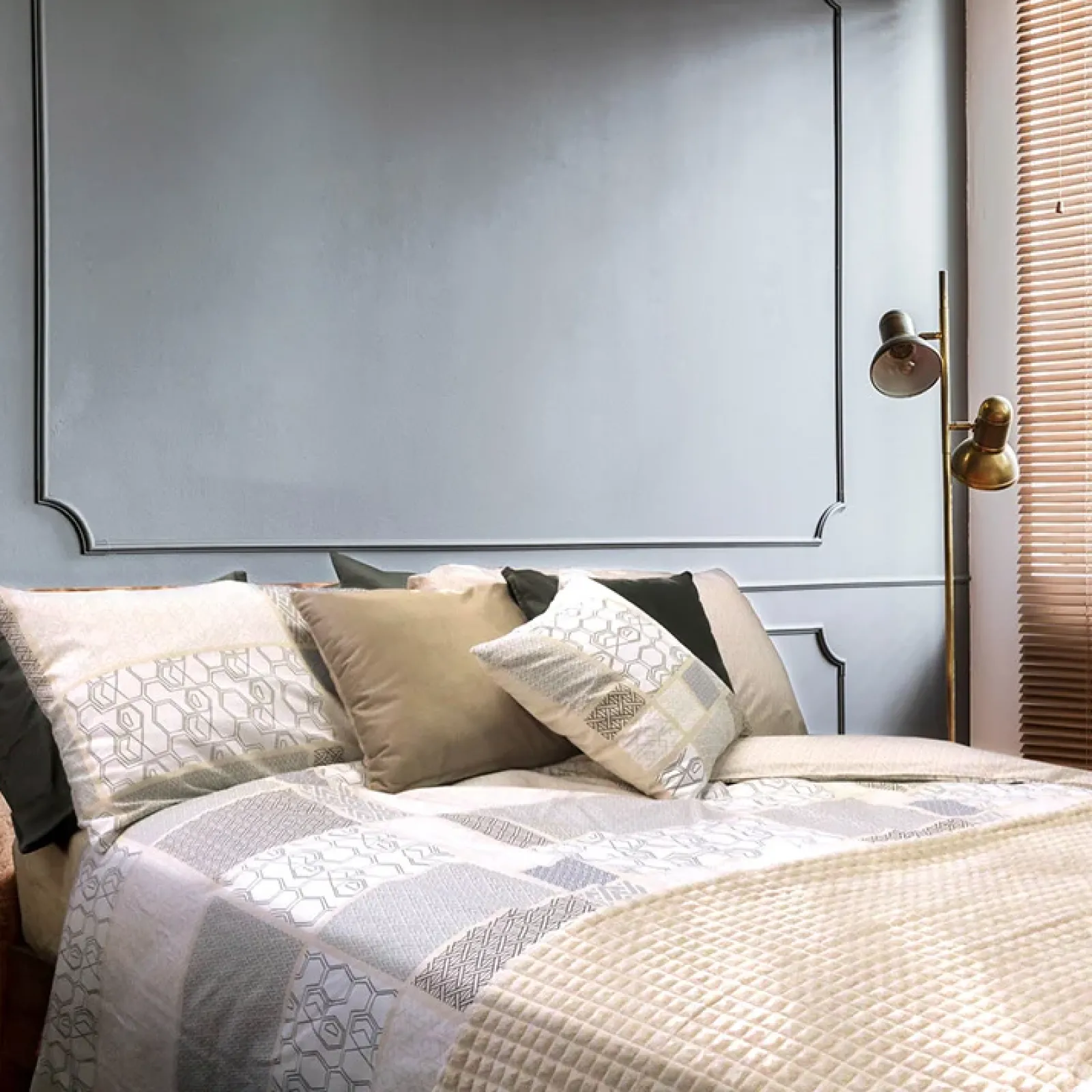 Garnero Arredamenti Copripiumini|Copripiumini-Copripiumino + 2 federe letto matrimoniale in cotone 250x200cm giallo chiaro Atacama