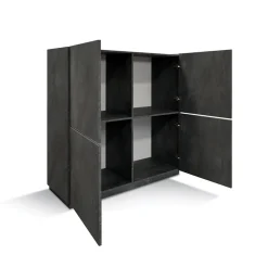 Garnero Arredamenti Credenza Alta-Credenza alta 136x140h cm 4 ante ossido Blitz