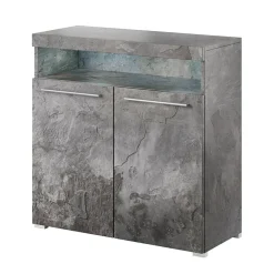 Garnero Arredamenti Credenza Alta-Credenza alta 91x92h cm 2 ante moderna Frisk Ossido