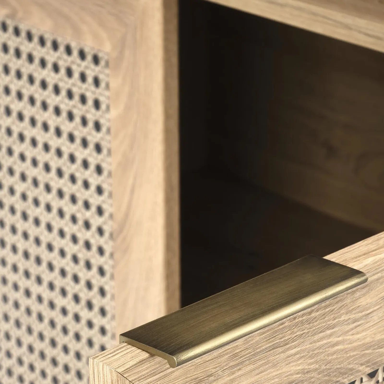 Garnero Arredamenti Credenza Alta-Credenza alta 80x173h cm con libreria 2 ante 3 vani moderna rovere Sombra