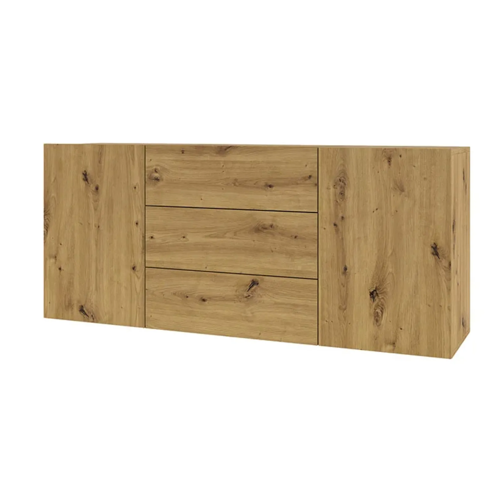 Garnero Arredamenti Credenze Moderne|Madie Moderne-Credenza sospesa 140x63h cm moderna Fusion Rovere