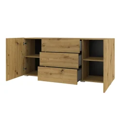 Garnero Arredamenti Credenze Moderne|Madie Moderne-Credenza sospesa 140x63h cm moderna Fusion Rovere