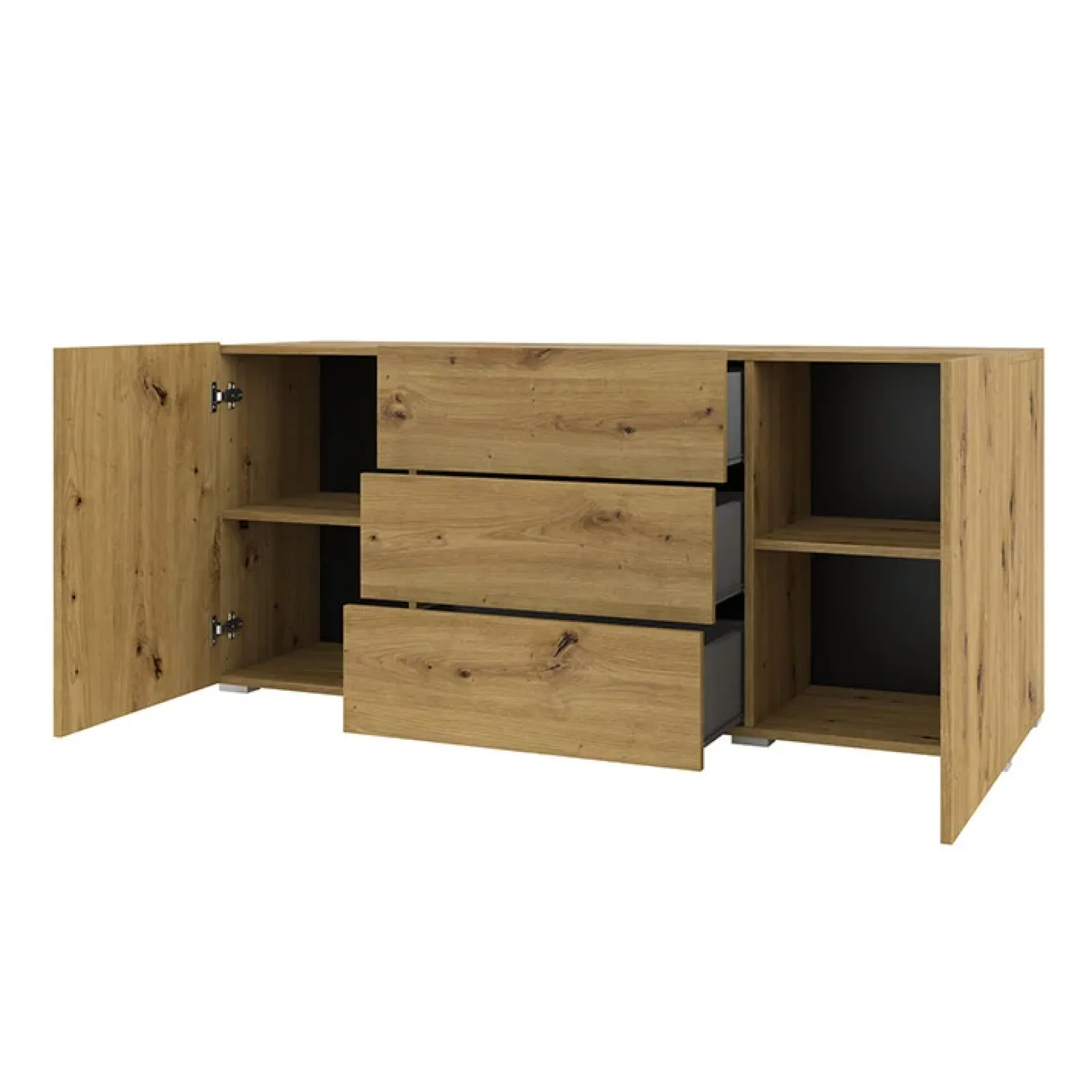 Garnero Arredamenti Credenze Moderne|Madie Moderne-Credenza sospesa 140x63h cm moderna Fusion Rovere