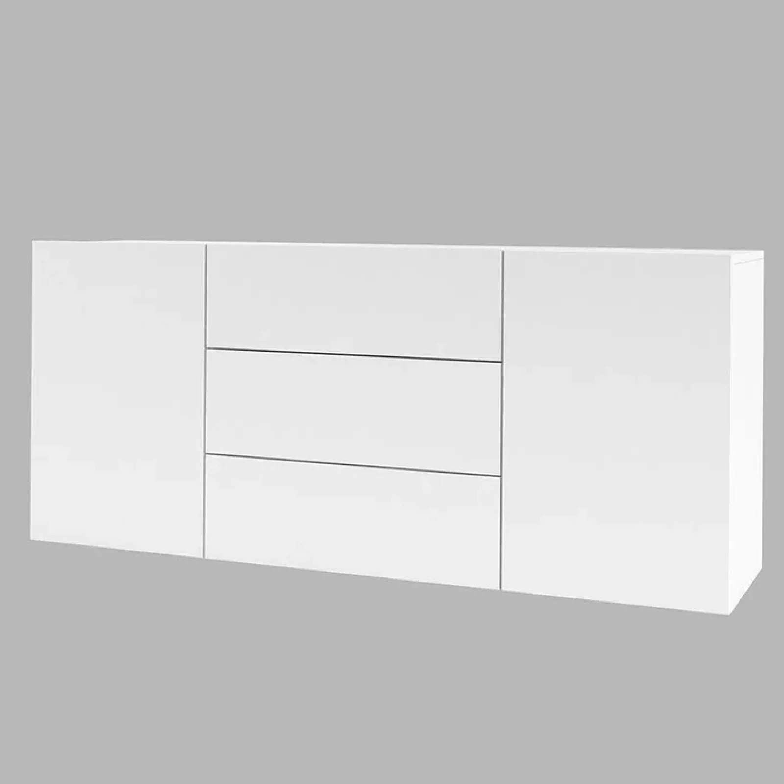 Garnero Arredamenti Credenze Moderne|Madie Moderne-Credenza sospesa 140x63h cm moderna bianca Fusion Bianco Opaco