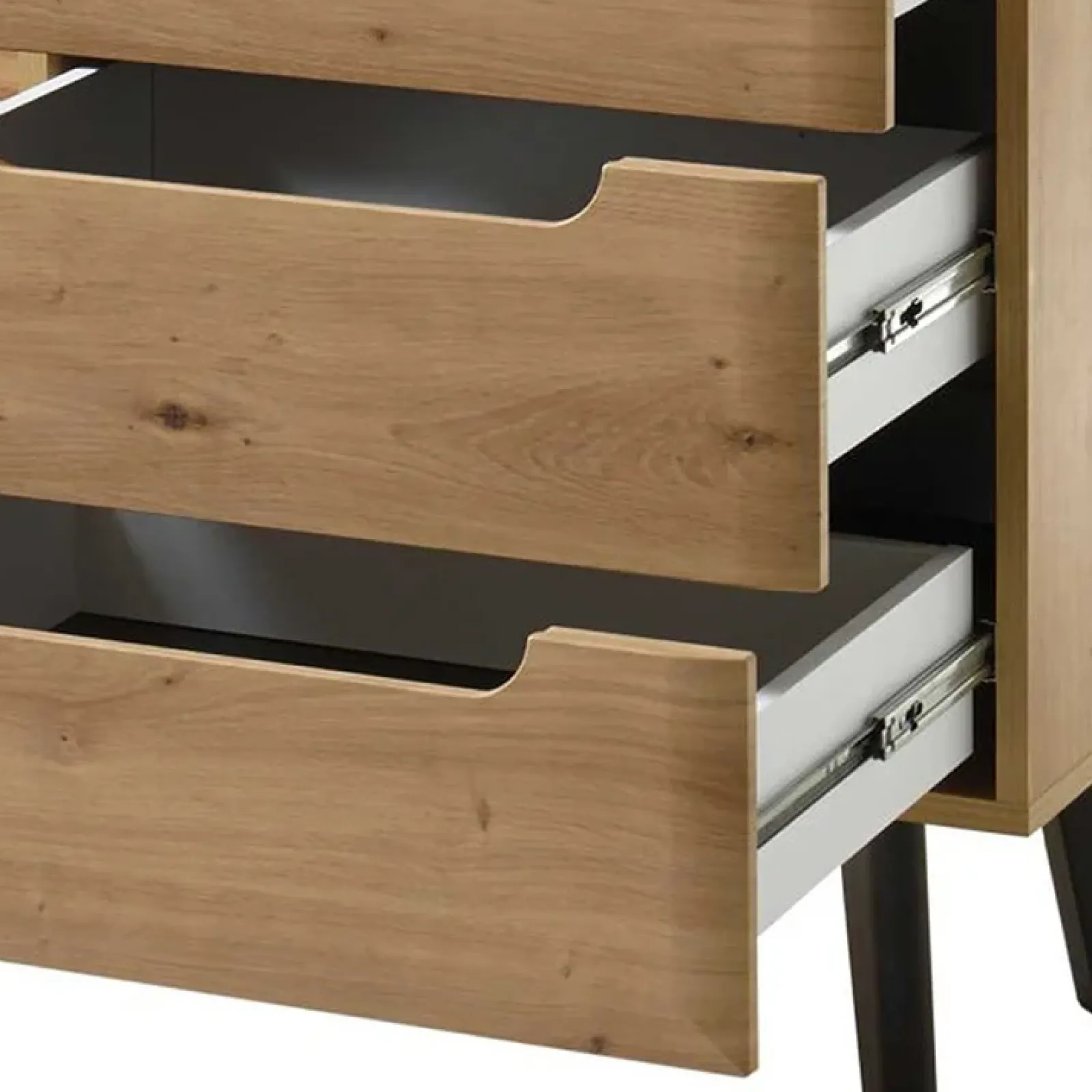 Garnero Arredamenti Credenze Moderne|Madie Moderne-Credenza 107x83h cm 1 anta 3 cassetti moderna rovere Alimena Gihome®