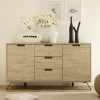 Garnero Arredamenti Credenze Moderne|Madie Moderne-Credenza 156x86h cm 2 ante 3 cassetti moderna sherwood oak Juvena