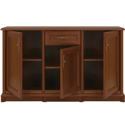 Garnero Arredamenti Mobili Arte Povera-Credenza 153x90h cm 3 ante 1 cassetto arte povera noce Toscana