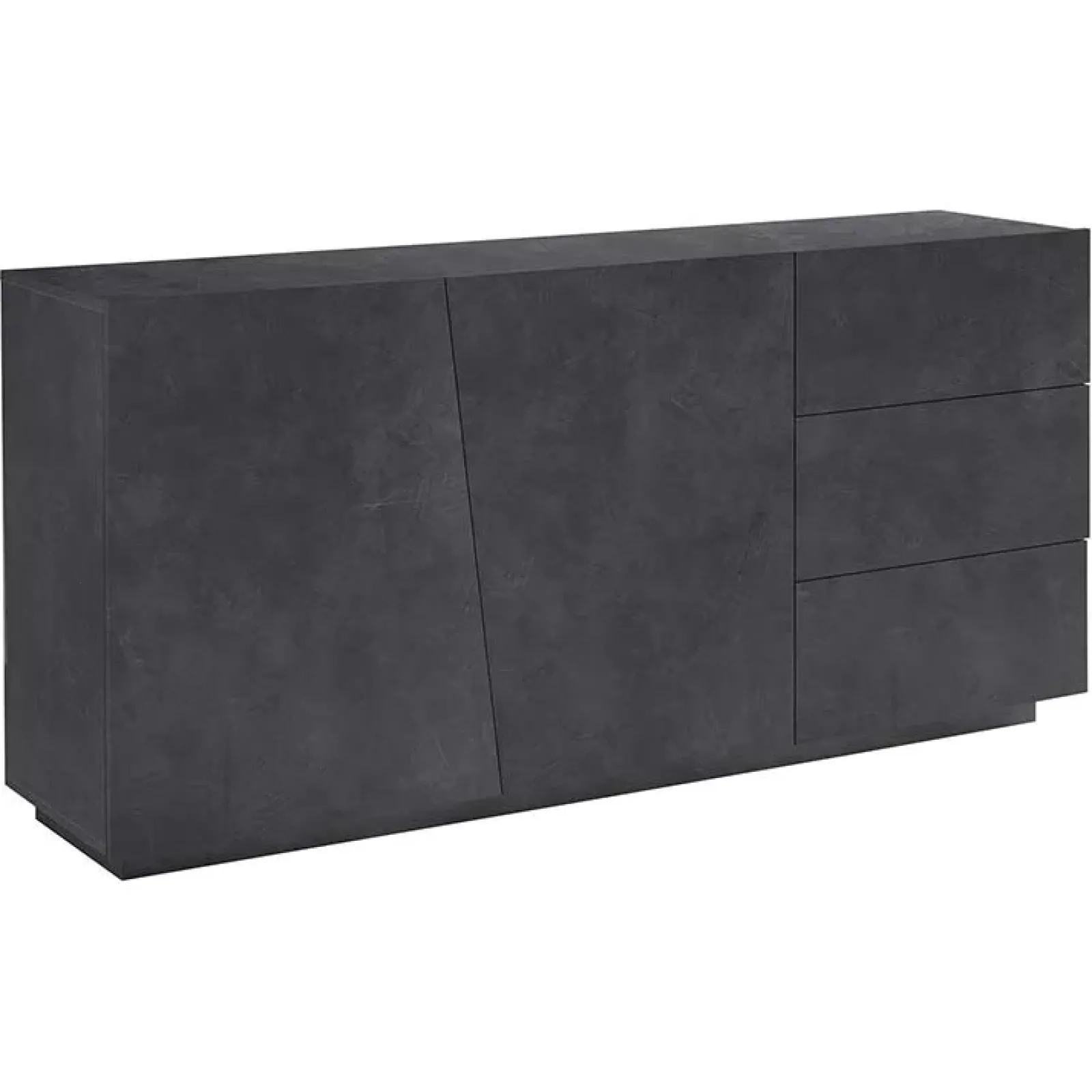 Garnero Arredamenti Credenze Moderne|Madie Moderne-Credenza 180x86h cm 2 ante 3 cassetti Candia 180 Gihome ® Ossido