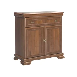 Garnero Arredamenti Mobili Arte Povera|Comò-Credenza 88x97h cm 2 ante 1 cassetto arte povera quercia Kelly Noce