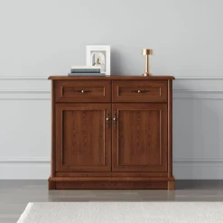 Garnero Arredamenti Mobili Arte Povera-Credenza 101x90h cm 2 ante 2 cassetti arte povera noce Toscana