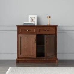 Garnero Arredamenti Mobili Arte Povera-Credenza 101x90h cm 2 ante 2 cassetti arte povera noce Toscana