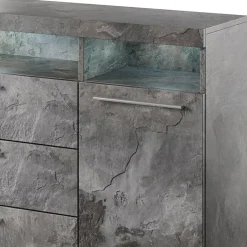 Garnero Arredamenti Credenze Moderne|Madie Moderne-Credenza 182x92h cm 2 ante 3 cassetti soggiorno Frisk Ossido