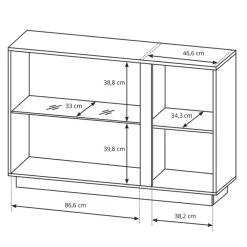 Garnero Arredamenti Credenze Moderne|Madie Moderne-Credenza 138x91h cm 3 ante con vetrina moderna bianco rovere Noa Gihome® Bianco Lucido - Rovere