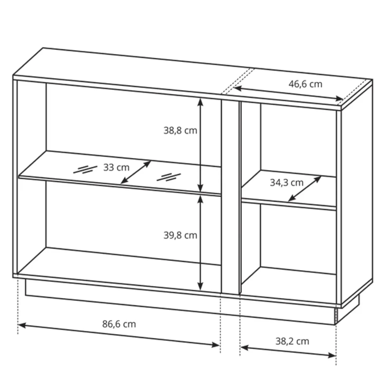 Garnero Arredamenti Credenze Moderne|Madie Moderne-Credenza 138x91h cm 3 ante con vetrina moderna rovere antracite Noa Gihome® Rovere - Antracite