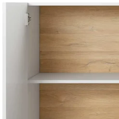 Garnero Arredamenti Credenze Moderne|Madie Moderne-Credenza 138x91h cm 3 ante moderna soggiorno bianco rovere Noa Gihome®