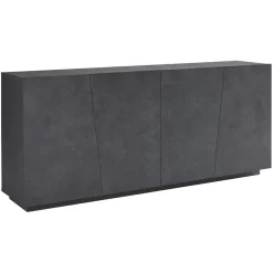 Garnero Arredamenti Credenze Moderne|Madie Moderne-Credenza 200x86h cm 4 ante moderna Candia Gihome® Ossido