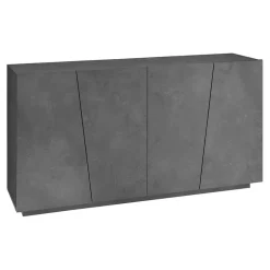 Garnero Arredamenti Credenze Moderne|Madie Moderne-Credenza 159x86h cm 4 ante moderna Candia Gihome® Ossido