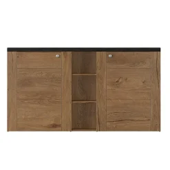 Garnero Arredamenti Credenze Moderne|Madie Moderne-Credenza 155x85h cm 2 ante moderna quercia rovere grigio Paloma 2
