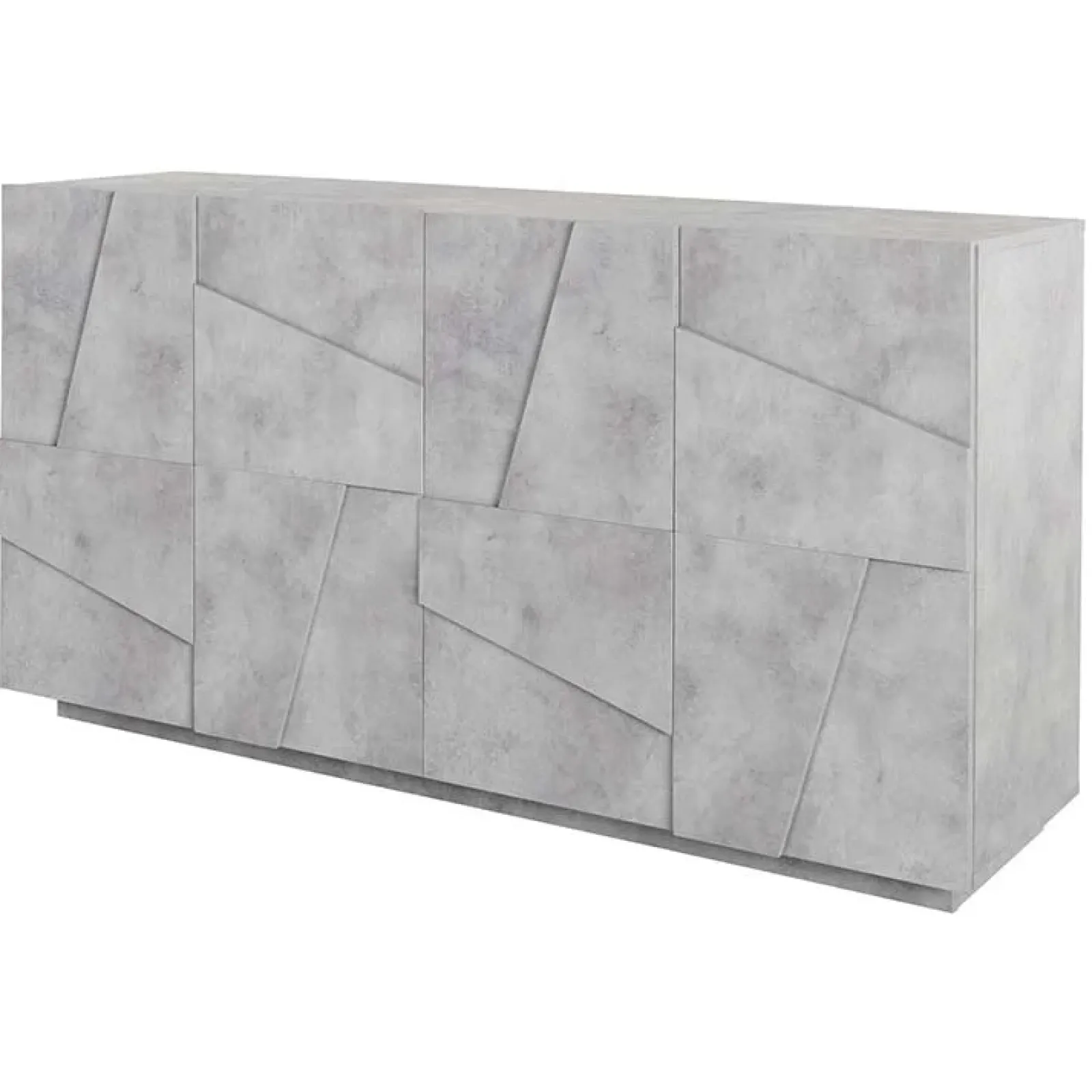 Garnero Arredamenti Credenze Moderne|Madie Moderne-Credenza 143x86h cm 4 ante moderna Zenzero Gihome® Cemento