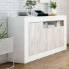 Garnero Arredamenti Credenze Moderne|Madie Moderne-Credenza 144x87h cm 3 ante moderna soggiorno bianco artico Atene