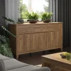 Garnero Arredamenti Credenze Moderne-Credenza 156x98h cm 3 cassetti 3 ante rovere scuro Lucca
