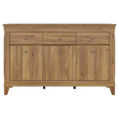 Garnero Arredamenti Credenze Moderne-Credenza 156x98h cm 3 cassetti 3 ante rovere scuro Lucca