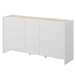 Garnero Arredamenti Credenze Moderne|Madie Moderne-Credenza 138x75h cm moderna soggiorno bianco opaco rovere Norton