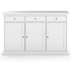Garnero Arredamenti Mobili Arte Povera|Credenze Moderne-Credenza 143x92h cm shabby bianco opaco Avignon Gihome®