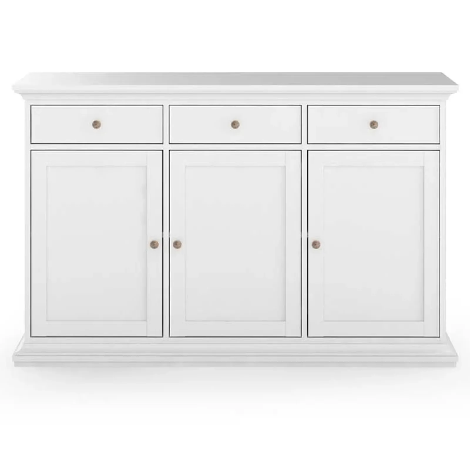 Garnero Arredamenti Mobili Arte Povera|Credenze Moderne-Credenza 143x92h cm shabby bianco opaco Avignon Gihome®