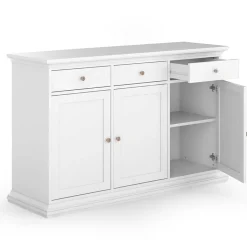 Garnero Arredamenti Mobili Arte Povera|Credenze Moderne-Credenza 143x92h cm shabby bianco opaco Avignon Gihome®
