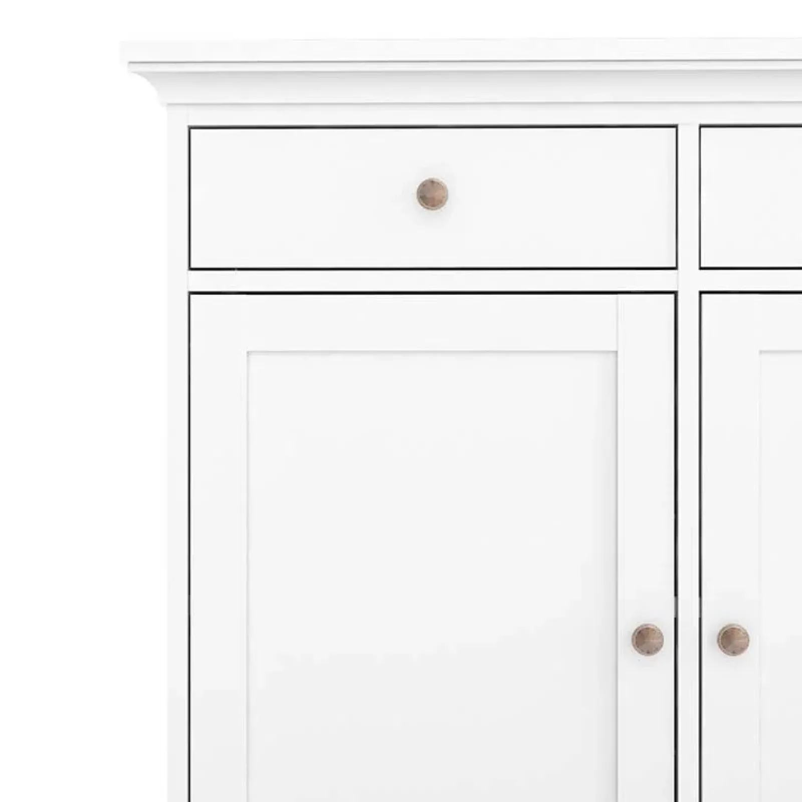 Garnero Arredamenti Mobili Arte Povera|Credenze Moderne-Credenza 143x92h cm shabby bianco opaco Avignon Gihome®