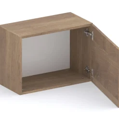 Garnero Arredamenti Mensole E Pensili-Cubo da terra 55x40h cm 1 anta reversibile rovere scuro Sunset Noce