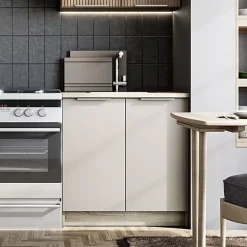 Garnero Arredamenti Cucine Complete|Cucine Complete-Cucina 240cm completa componibile moderna grigio rovere sonoma Taipei