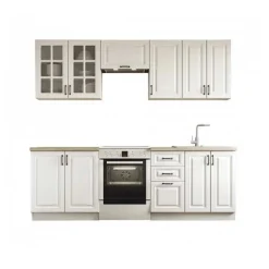 Garnero Arredamenti Cucine Complete|Cucine Complete-Cucina 240cm completa moderna shabby componibile bianco frassinato rovere Oxford Bianco Frassinato - Rovere