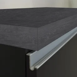 Garnero Arredamenti Cucine Complete|Cucine Complete-Cucina 255cm componibile lineare moderna antracite grigio pietra Gourmet Elegance Antracite - Grigio pietra