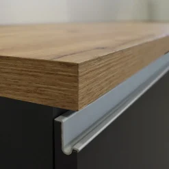 Garnero Arredamenti Cucine Complete|Cucine Complete-Cucina 255cm componibile lineare moderna antracite rovere Gourmet Prestige Antracite - Rovere