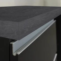 Garnero Arredamenti Cucine Complete|Cucine Complete-Cucina 255cm componibile lineare moderna antracite grigio pietra Gourmet Prestige Antracite - Grigio pietra