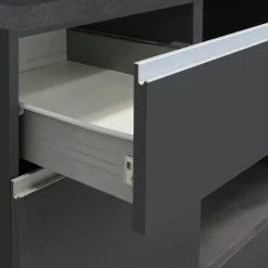 Garnero Arredamenti Cucine Complete|Cucine Complete-Cucina 255cm componibile lineare moderna antracite grigio pietra Gourmet Prestige Antracite - Grigio pietra