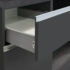 Garnero Arredamenti Cucine Complete|Cucine Complete-Cucina 255cm componibile lineare moderna antracite grigio pietra Gourmet Pure Antracite - Grigio pietra