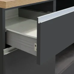 Garnero Arredamenti Cucine Complete|Cucine Complete-Cucina 255cm componibile lineare moderna antracite rovere Gourmet Elegance Antracite - Rovere