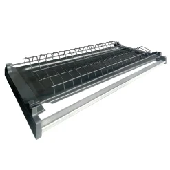 Garnero Arredamenti Cucine Complete|Cucine Complete-Cucina 255cm componibile lineare moderna bianco grigio pietra Gourmet Elegance Bianco Lucido - Grigio pietra