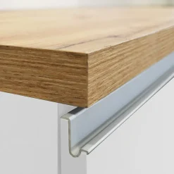 Garnero Arredamenti Cucine Complete|Cucine Complete-Cucina 255cm componibile lineare moderna bianco rovere Gourmet Elegance Bianco Lucido - Rovere