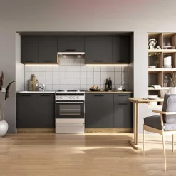Garnero Arredamenti Cucine Complete|Cucine Complete-Cucina 240cm moderna componibile standard antracite rovere Urban Antracite - Rovere