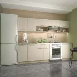 Garnero Arredamenti Cucine Complete|Cucine Complete-Cucina 260cm moderna componibile lineare rovere beige Natural